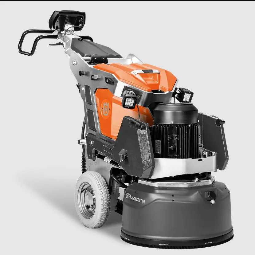Husqvarna T5 concrete grinder polisher for floor preparation and finishing.