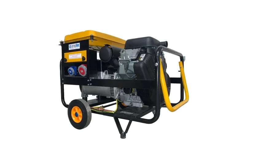 GEN24000 power generator for hire with portable wheeled industrial frame.
